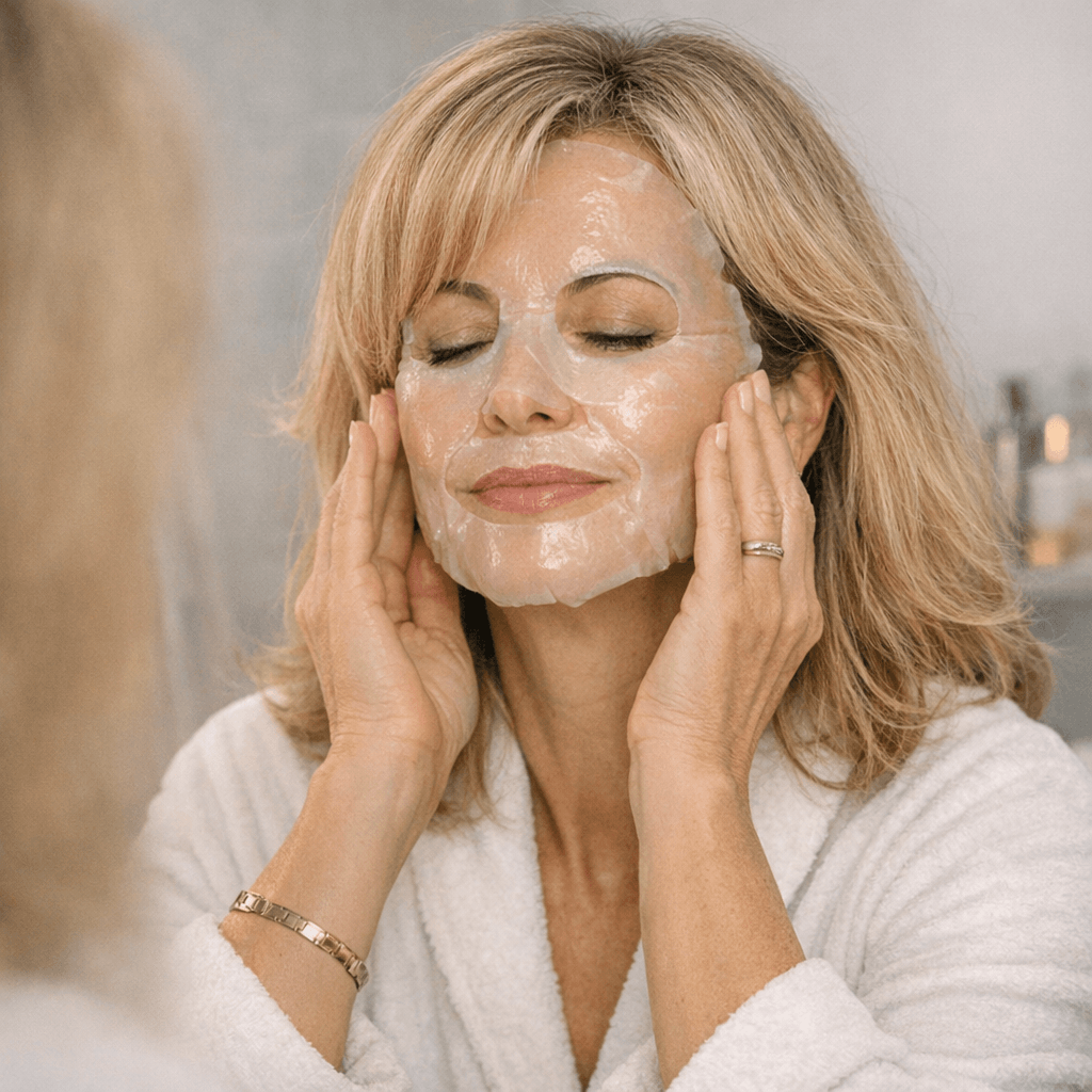 Masque anti-âge au collagène pour une peau lisse & hydratée
