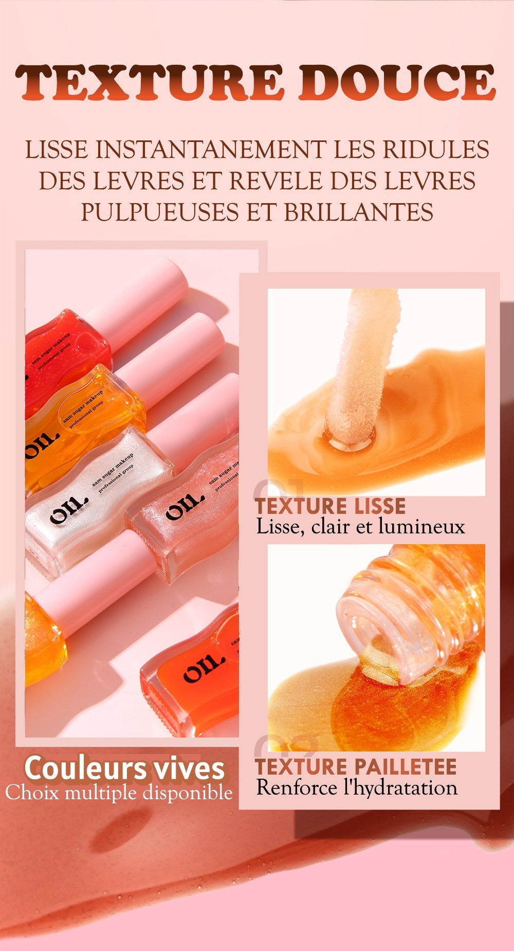 Gloss Lèvres Hydratant et Repulpant "Fruit & Miel" LadyLux Paris