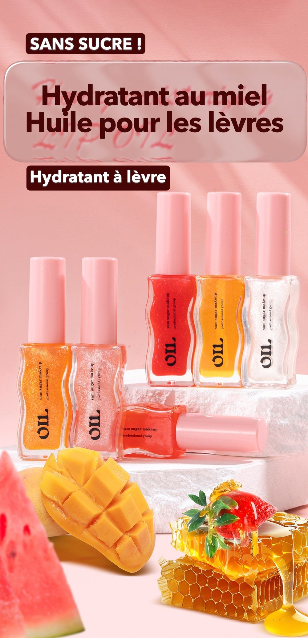 Gloss Lèvres Hydratant et Repulpant "Fruit & Miel" LadyLux Paris