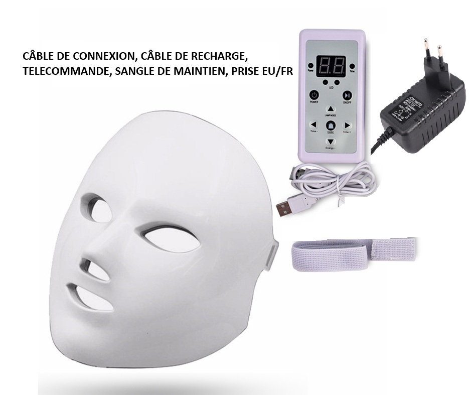 Masque LED luminothérapie | Anti-âge & peau ferme