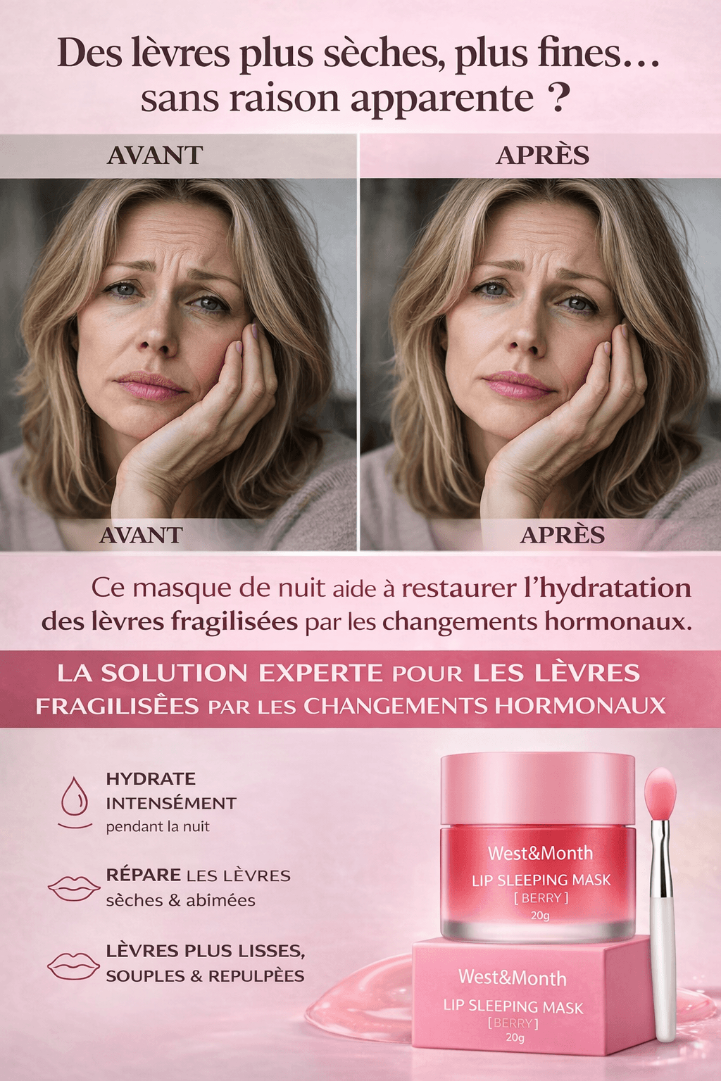 Baume à lèvres réparateur nuit | Hydratation intense