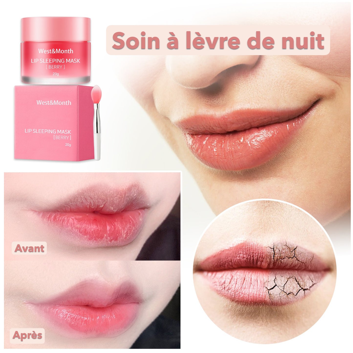 Baume à lèvres réparateur nuit | Hydratation intense