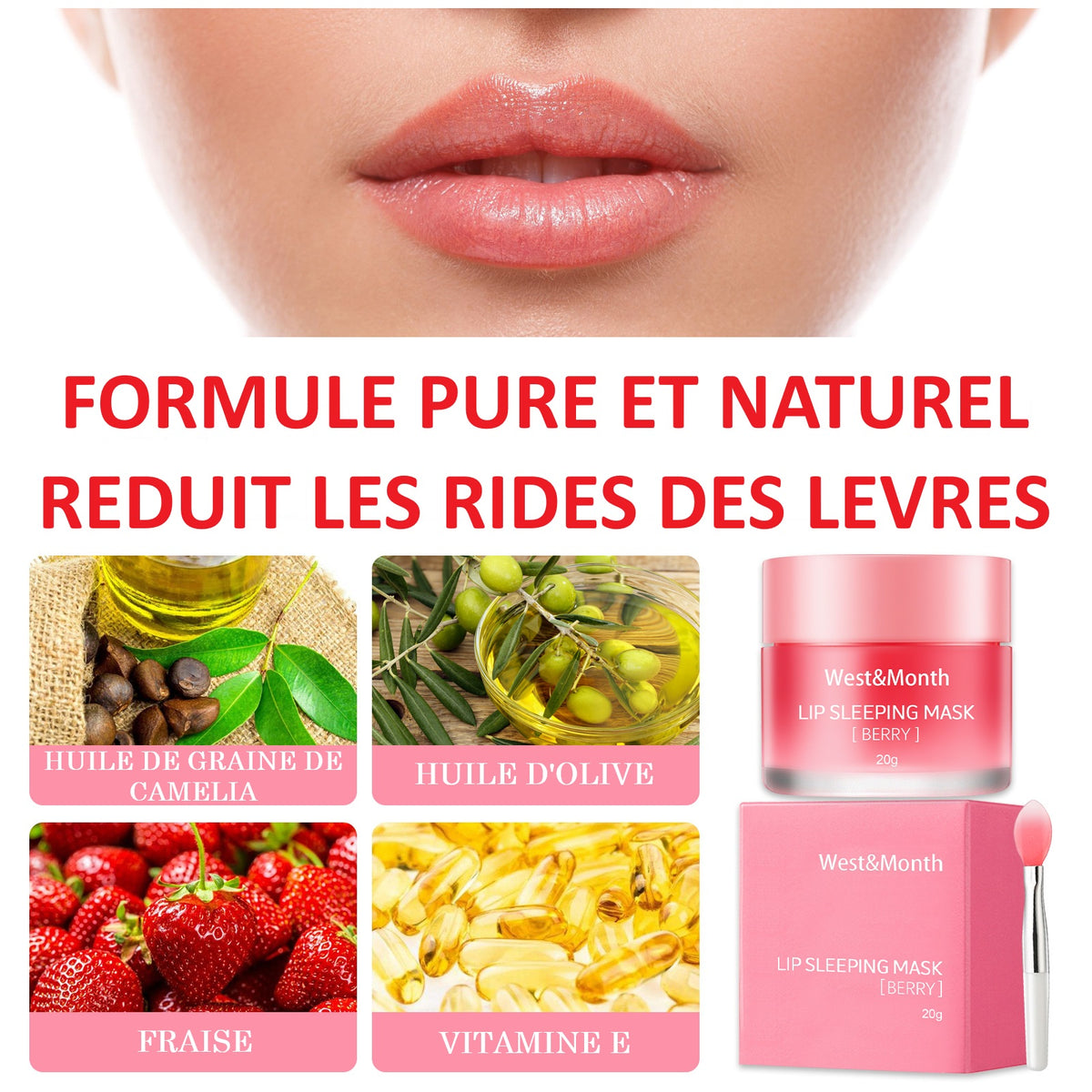 Baume à lèvres réparateur nuit | Hydratation intense