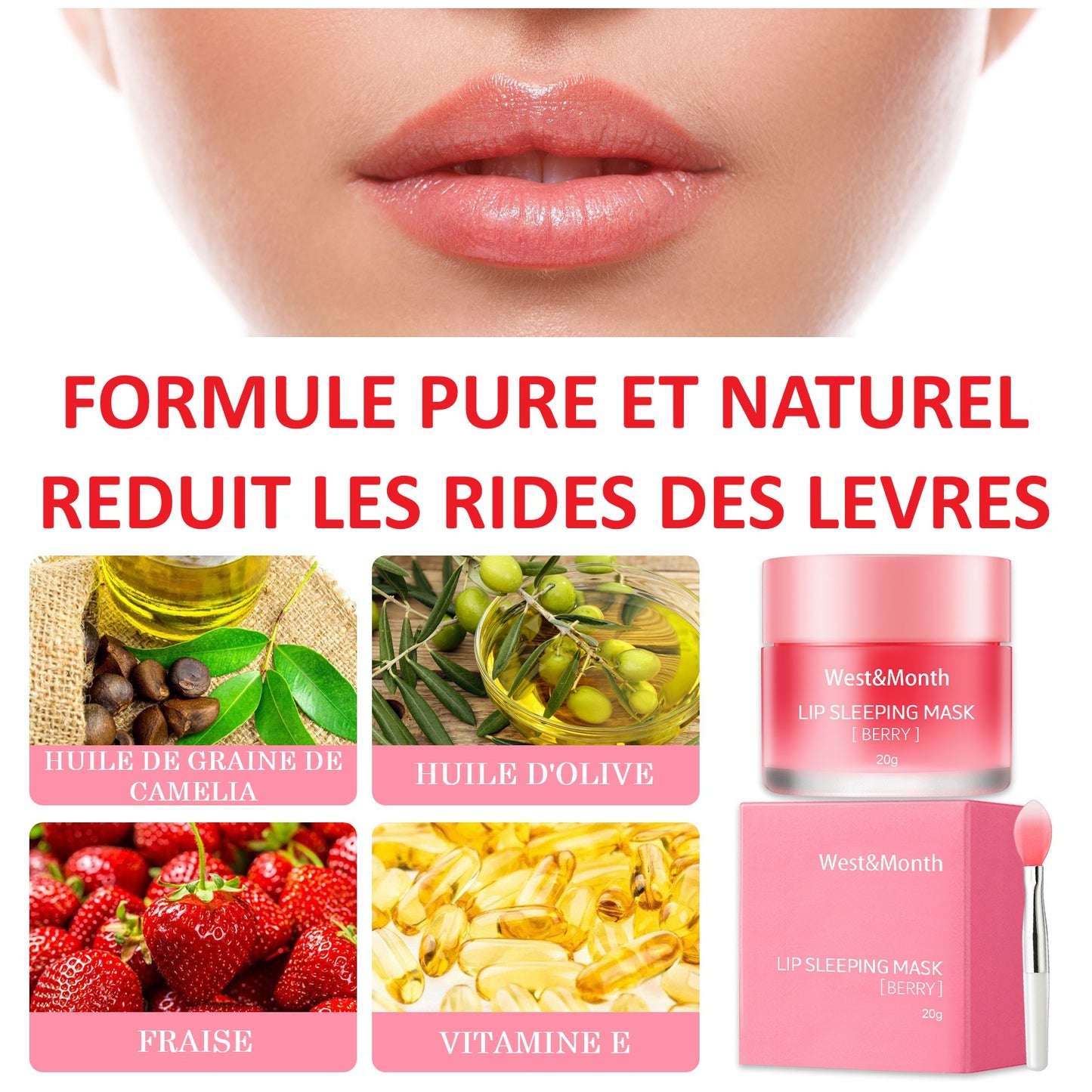 Baume à lèvres réparateur nuit | Hydratation intense