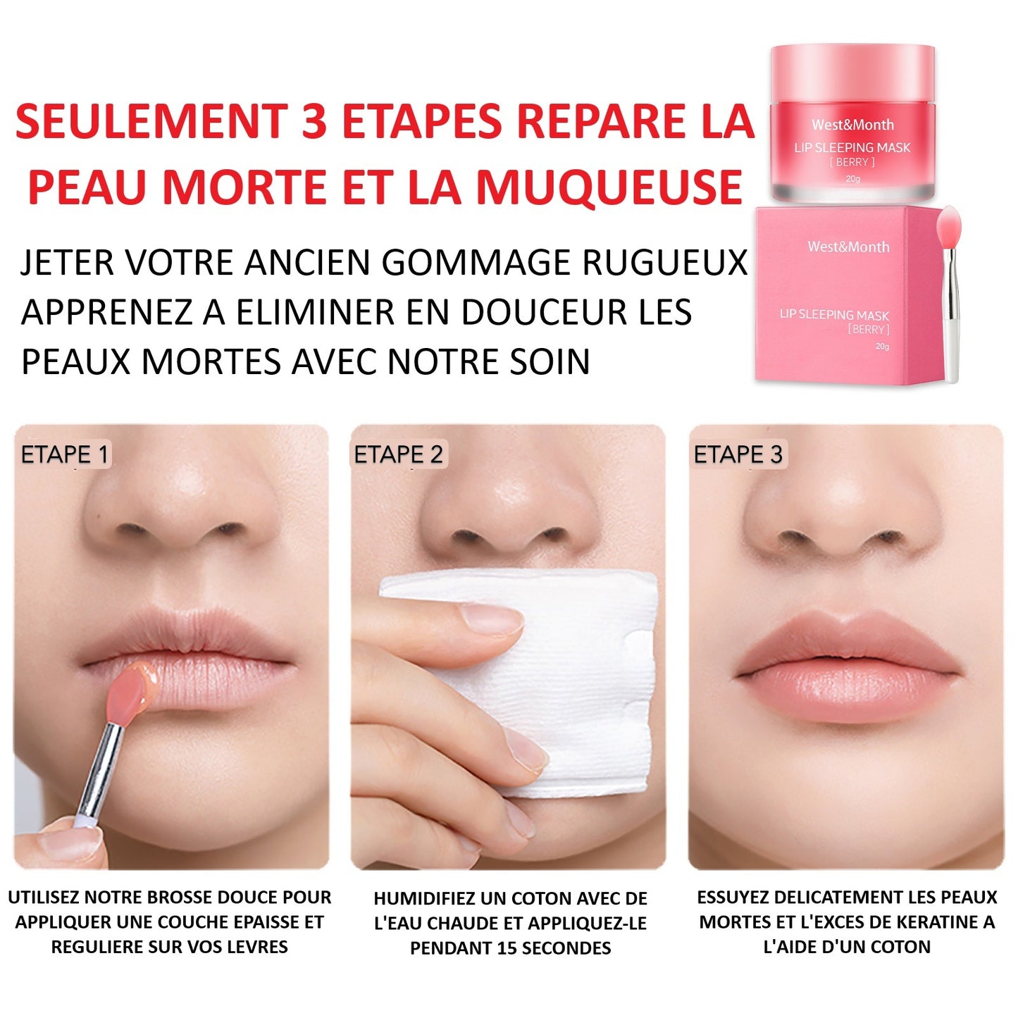 Baume à lèvres réparateur nuit | Hydratation intense